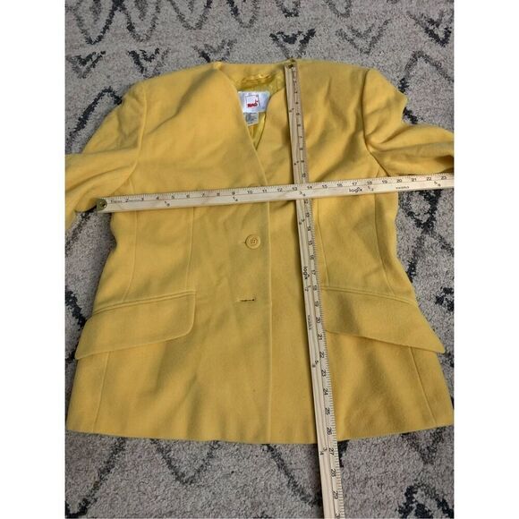 RARE Vintage 80s Mondi Yellow 3 Button Blazer Vintage - Size 40/ large preowned - Picture 6 of 6